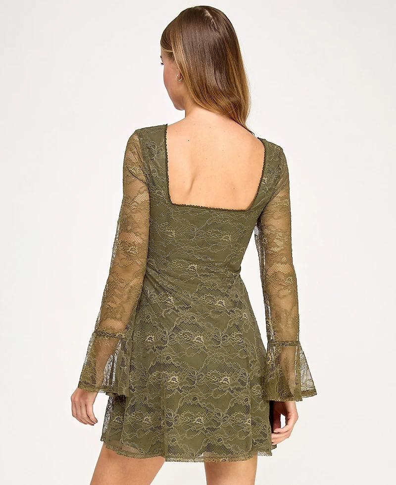 Seni & Cade Juniors' Long Sleeve Fit and Flare Dress