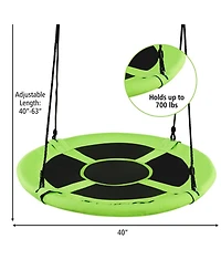 Akiudex 40inch Saucer Tree Swing with Adjustable Ropes for Kids and Adults