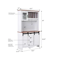 American Furniture Classics Countryside Sliding Barn Door Buffet and Hutch