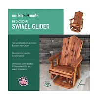 American Furniture Classics Cedar Adirondack Swivel Glider