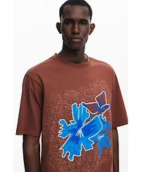 Desigual Men's Short-sleeve T-shirt with flower patch