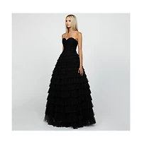 Bariano Women's Serenity Sweetheart Strapless Ball Gown