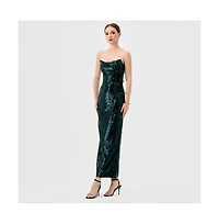 Bariano Edith Scoop Strapless Midaxi