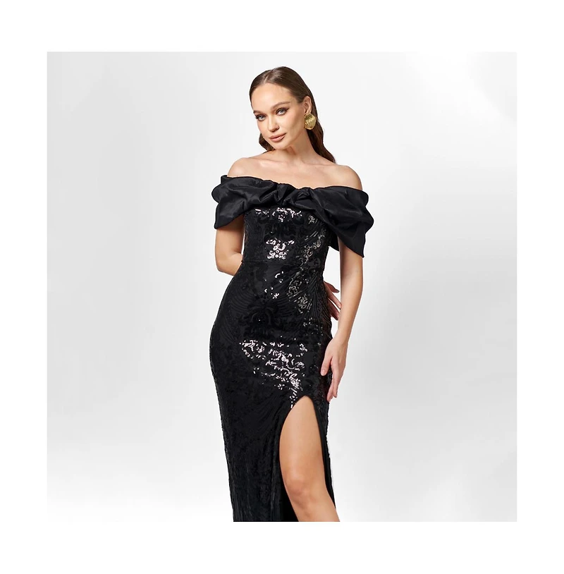Bariano Women's Jaylan Off Shoulder Gown