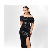 Bariano Women's Jaylan Off Shoulder Gown