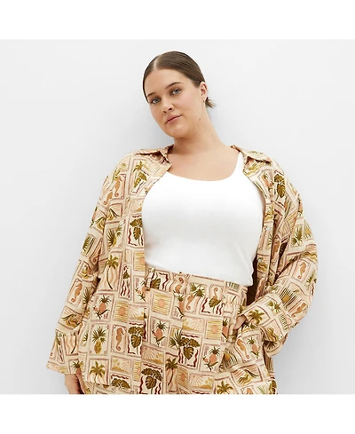 City Chic Women's Bella Print Shirt