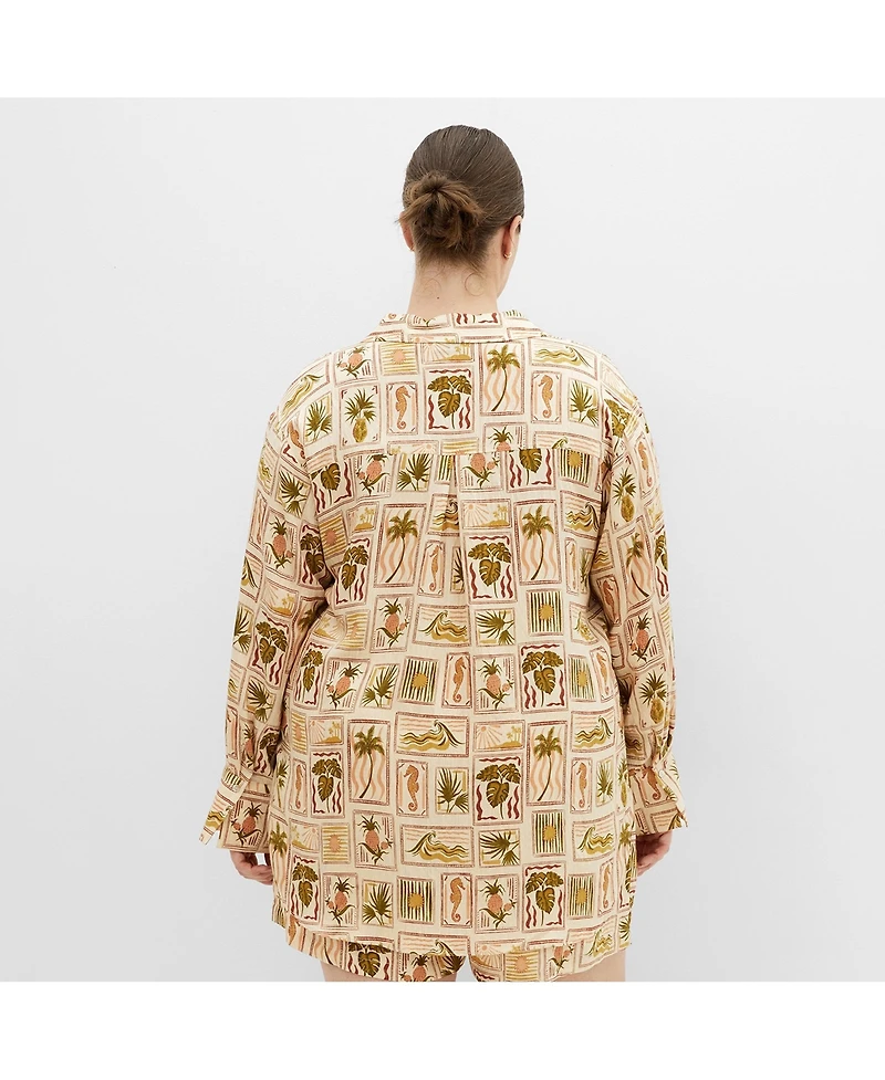City Chic Women's Bella Print Shirt