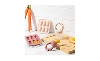 Sperric Toddler Feeding Set, Silicone Fruit Feeders Bibs & 12-Piece Glass Food Storage Containers w/ Lids. Must-Have, Bpa-Free Easy to Clean