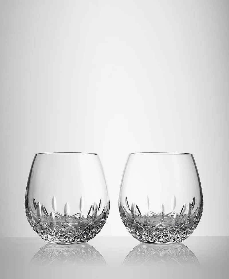 Waterford Lismore Essence Stemless Light Red Wine 13.5oz, Set of 2