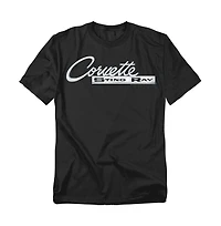 Logovision Men's Chevrolet Chrome Stingray Logo T-Shirt