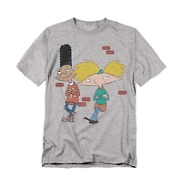 Logovision Men's Arnold And Gerald Leaning T-Shirt