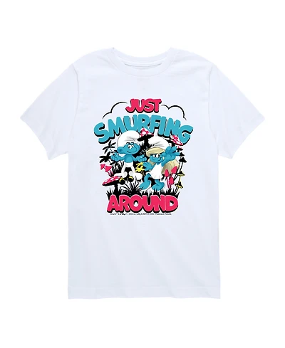 Smurfs Big Boys Just Smurfing Around Graphic T-Shirt