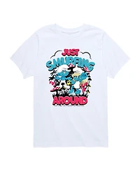Smurfs Big Boys Just Smurfing Around Graphic T-Shirt