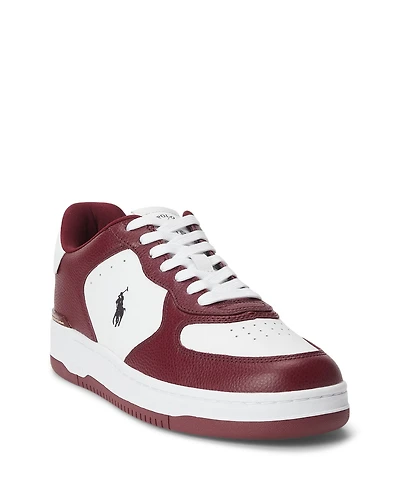 Polo Ralph Lauren Men's Masters Court Leather Low Rise Sneakers