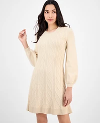 Sandra Darren Petite Cable-Knit Sweater Dress