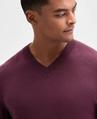Alfani Men's Long-Sleeve V-Neck Merino Sweater, Created for Macy's