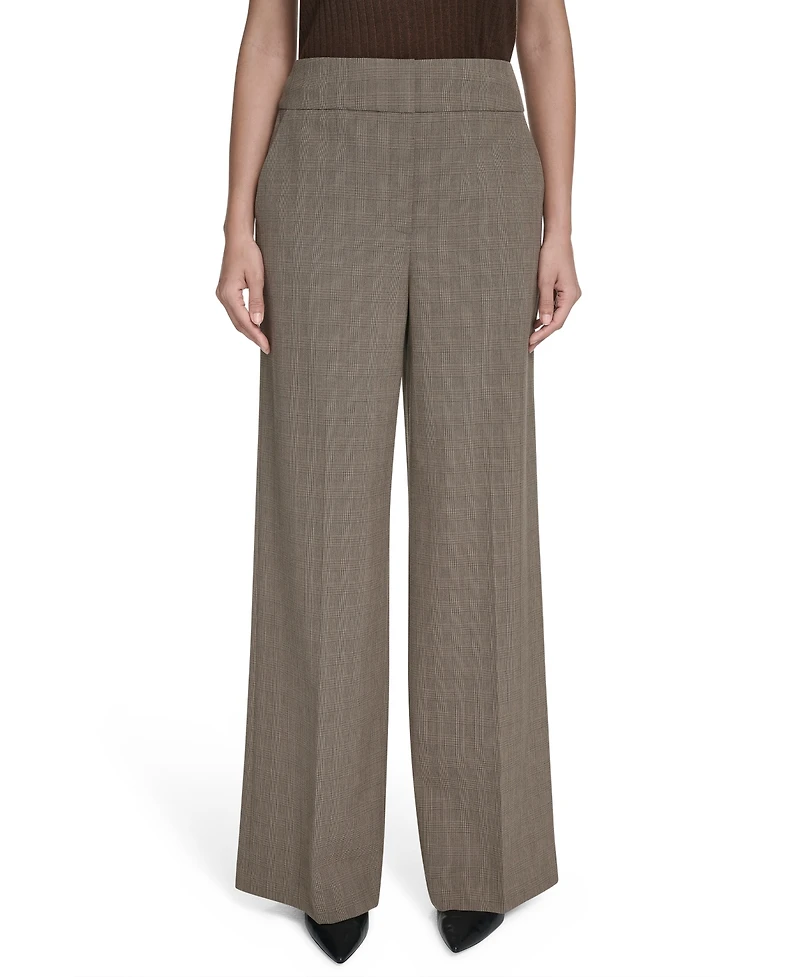 Calvin Klein Petite Mid-rise Wide Leg Pants