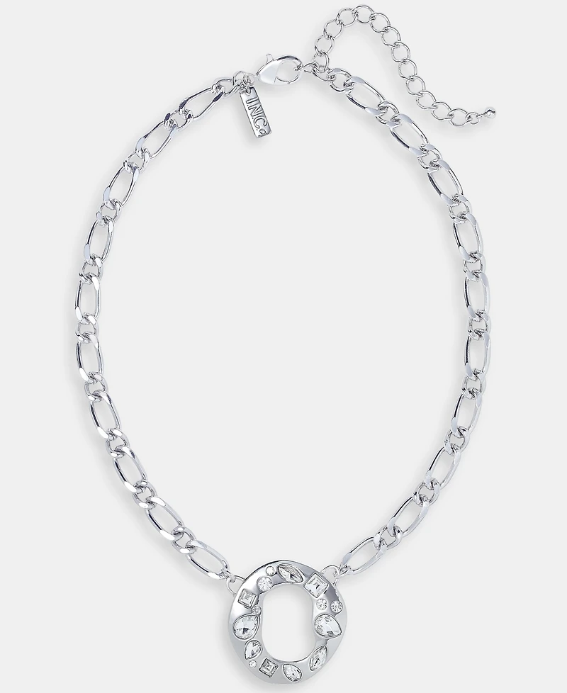 I.n.c. International Concepts Crystal Circle Pendant Necklace, 16" + 3" extender, Macy's Exclusive