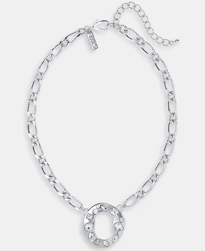 I.n.c. International Concepts Crystal Circle Pendant Necklace, 16" + 3" extender, Macy's Exclusive