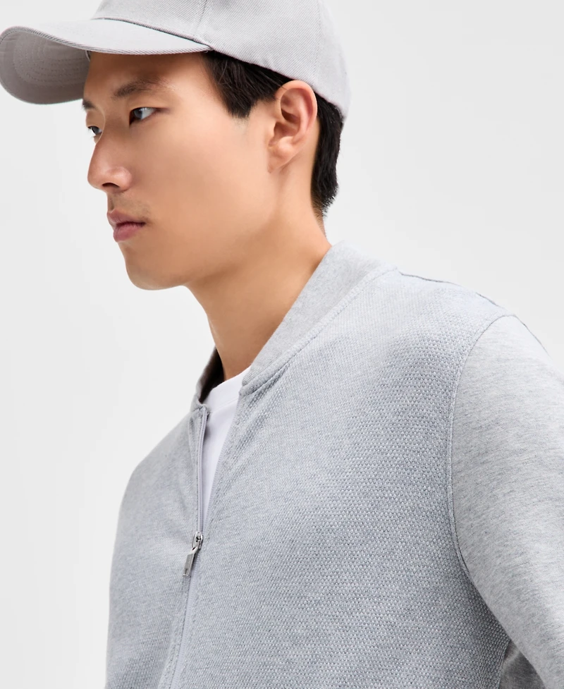 Alfani Men's Pique Knit Bomber Jacket, Created for Macy's