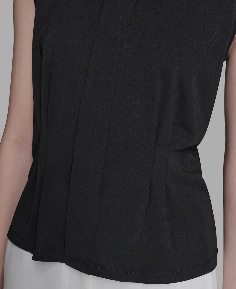 Karl Lagerfeld Paris Women's Embellished Pleated Top