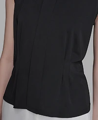 Karl Lagerfeld Paris Women's Embellished Pleated Top