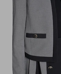 Karl Lagerfeld Paris Women's Gingham Framed Jacket