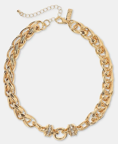 I.n.c. International Concepts Crystal Chain Link Collar Necklace, 15-1/2" + 3" extender, Macy's Exclusive