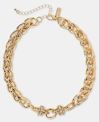 I.n.c. International Concepts Crystal Chain Link Collar Necklace, 15-1/2" + 3" extender, Macy's Exclusive