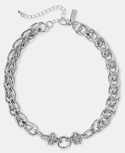I.n.c. International Concepts Crystal Chain Link Collar Necklace, 15-1/2" + 3" extender, Macy's Exclusive