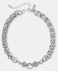 I.n.c. International Concepts Crystal Chain Link Collar Necklace, 15-1/2" + 3" extender, Macy's Exclusive