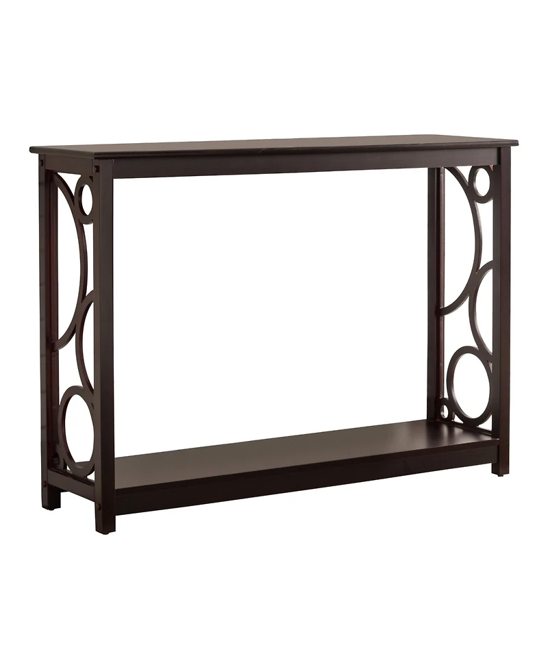 Kings Brand Furniture Stodart Wood Entryway Sofa Console Table with Storage Shelf for Hallway, Foyer, Living Room, Dark Cherry