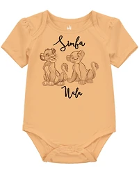 Disney Baby Boys 3-Pack Lion King Short Sleeve Bodysuits