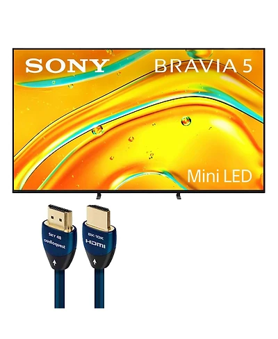 Sony Bravia 5 Inch Mini Led 4K Hdr Tv with AudioQuest Sky 3m Hdmi Cable