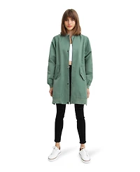 Belle & Bloom Women's Chasing You Long Bomber Jacket