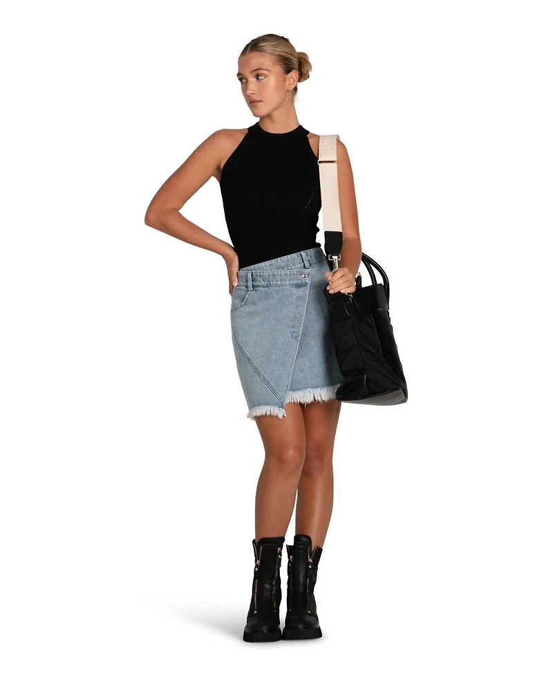 Belle & Bloom Women's Dance With Me Denim Mini Skirt