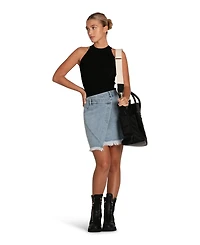 Belle & Bloom Women's Dance With Me Denim Mini Skirt