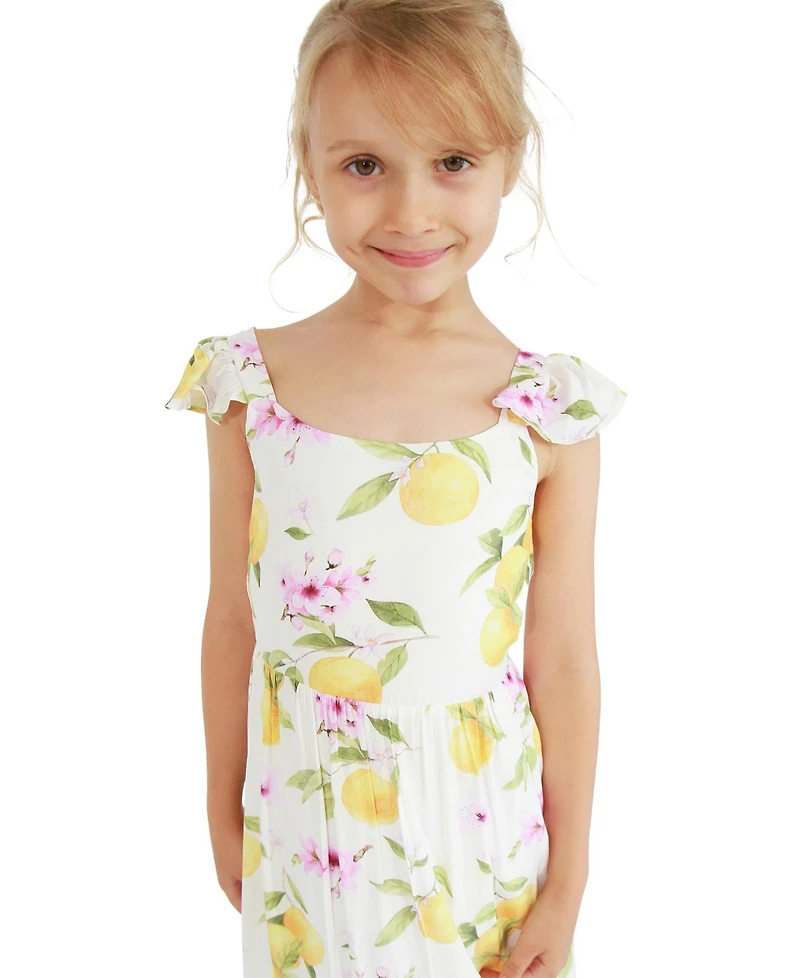 Belle & Bloom Little Girls Sunset Sakura Maxi Dress