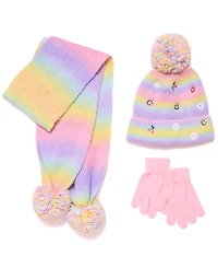 InMocean Big Girls 3-Piece Hat, Gloves, and Scarf Set