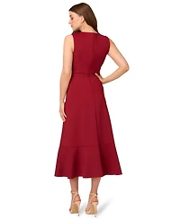Adrianna Papell Women's Sleeveless Scuba Midi Dress