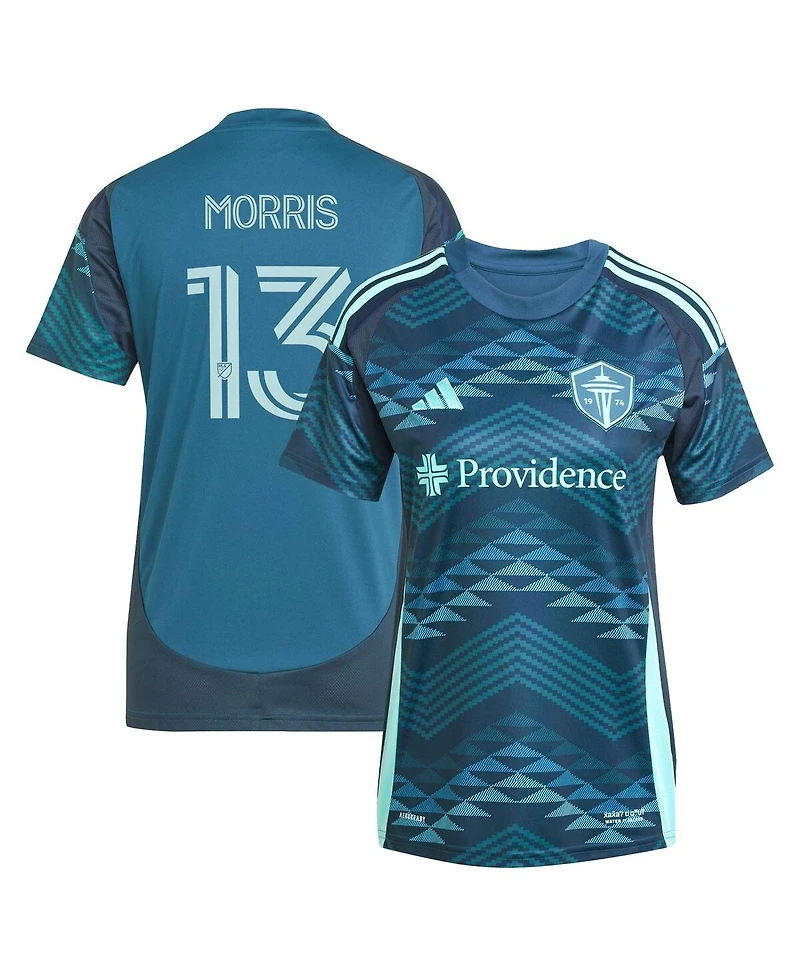 Adidas Women's Jordan Morris Blue Seattle Sounders Fc 2025 The Salish Sea Kit Replica Player Jersey