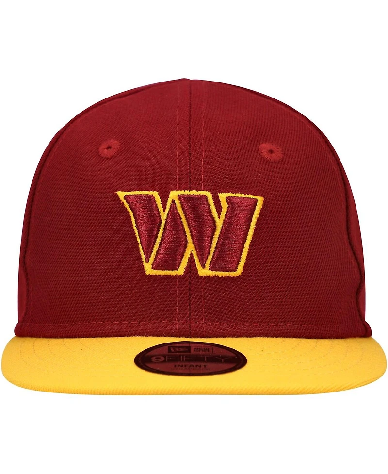 New Era Baby Boys and Girls Burgundy/Gold Washington Commanders My 1st 9FIFTY Adjustable Hat