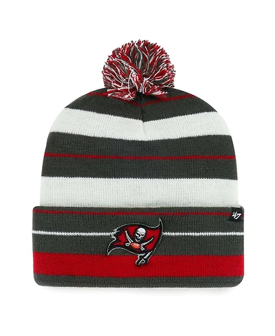 '47 Brand Men's Pewter Tampa Bay Buccaneers Powerline Cuffed Knit with Pom Hat