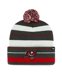 '47 Brand Men's Pewter Tampa Bay Buccaneers Powerline Cuffed Knit with Pom Hat