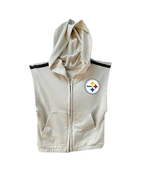 Wes & Willy Girls Toddler Gold/Black Pittsburgh Steelers Sleeveless Full-Zip Hoodie and Skirt Set