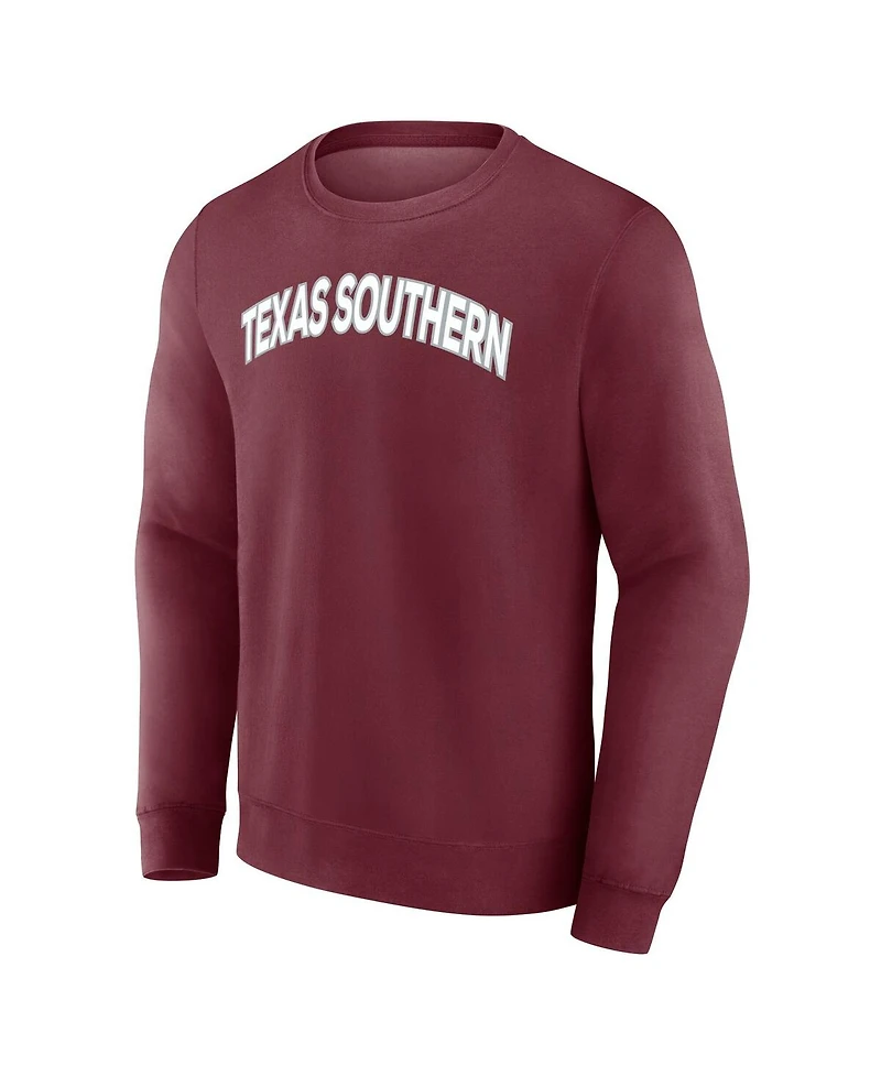 Fanatics Men's Maroon Texas Southern Tigers Short Name Pullover Sweatshirt