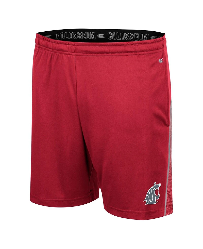 Colosseum Men's Crimson Washington State Cougars Laws of Physics Shorts