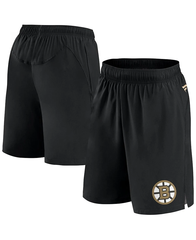Fanatics Men's Black Boston Bruins Tech Performance Shorts