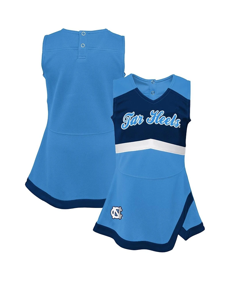 Outerstuff Big Girls Carolina Blue North Carolina Tar Heels Cheer Captain Jumper Dress