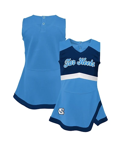 Outerstuff Big Girls Carolina Blue North Carolina Tar Heels Cheer Captain Jumper Dress